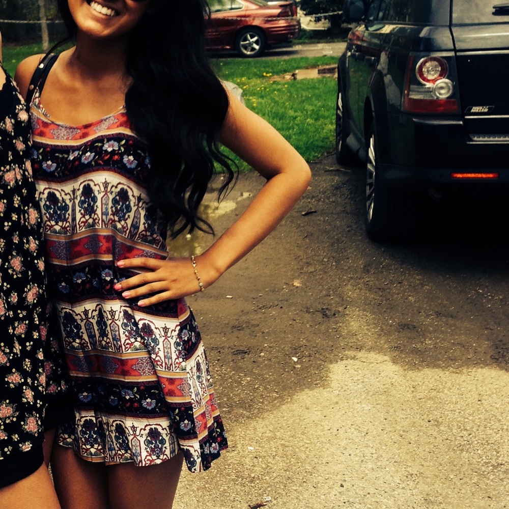 Bohemian print romper